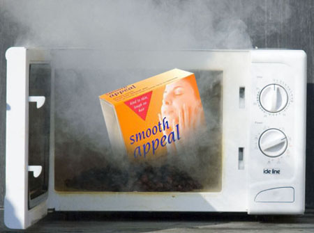 microwave on fire