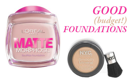 budget foundations from L'Oreal Paris and NYC