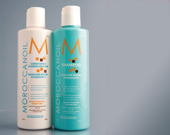 Moroccanoil Moisture shampoo and conditioner. 