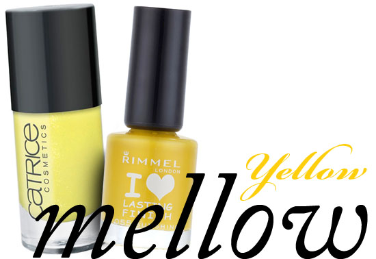 yello nail varnish from rimmel and catrice