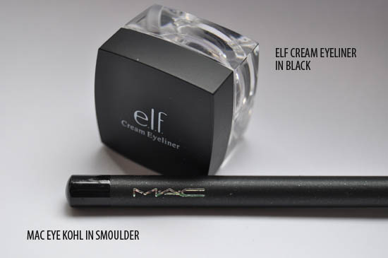 elf cream liner and mac pencil in smoulder