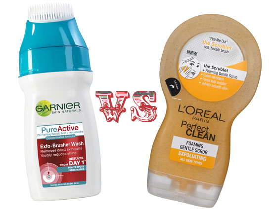 garnier and l'oreal paris scrubs