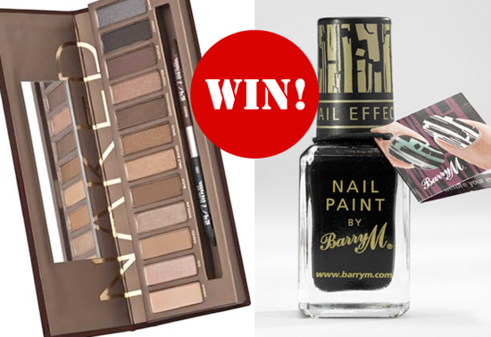 win more prizes from urban decay and barry m