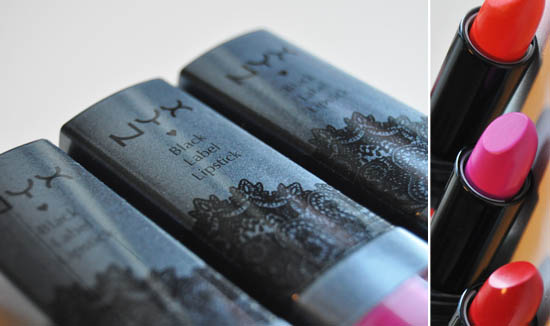 NYX Black label lipsticks