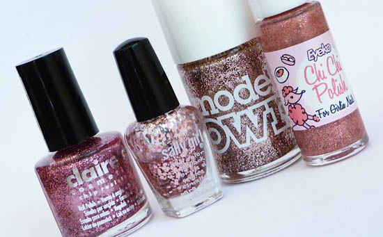 rose gold nail polishes