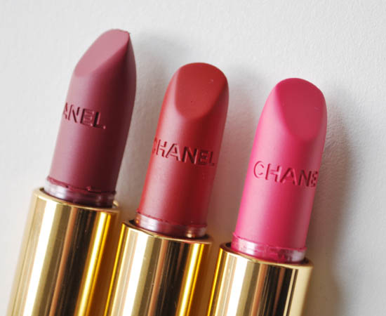 Chanel LA RAVISSANTE, LA RAFFINEE, L'EXUBERANTE, and LA FASCINANTE Rouge  Allure Velvet Lipstick Swatches and Review - Blushing Noir