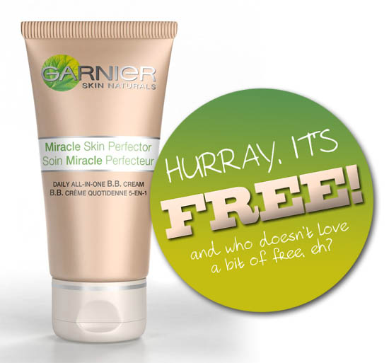 get a free sample of Garnier BB cream