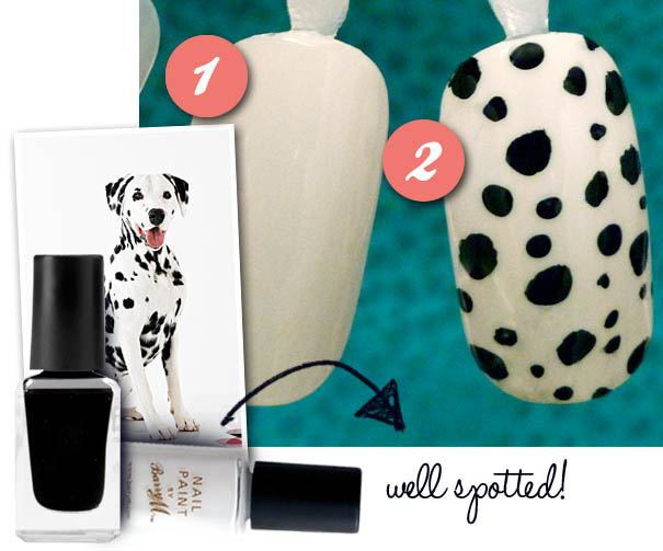 dalmation print nails tutorial