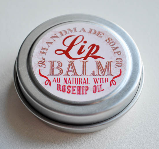 handmade soap company rosehip lip balm