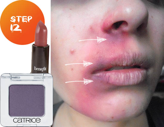 zombie lipstick step 12