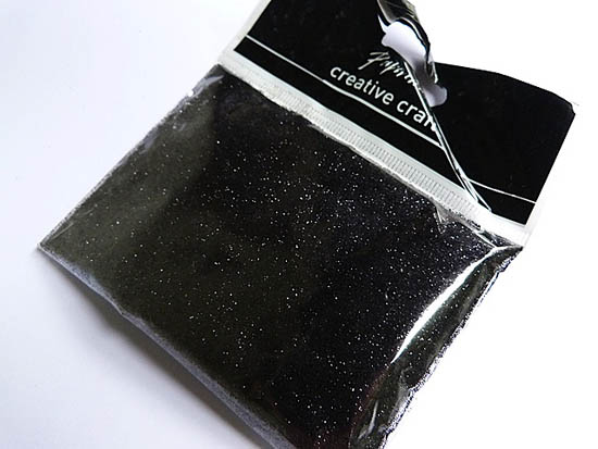 black glitter