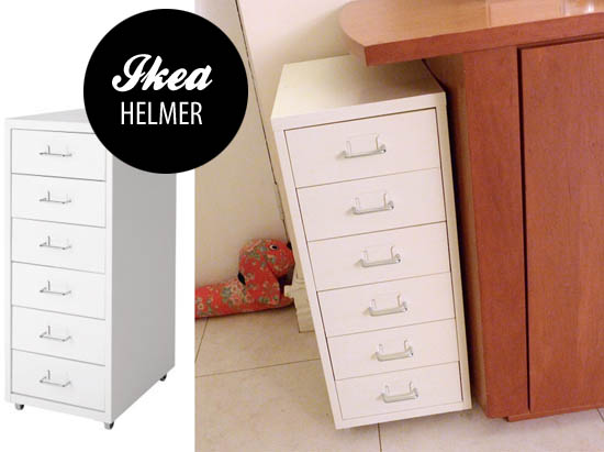 ikea helmer for makeup storage