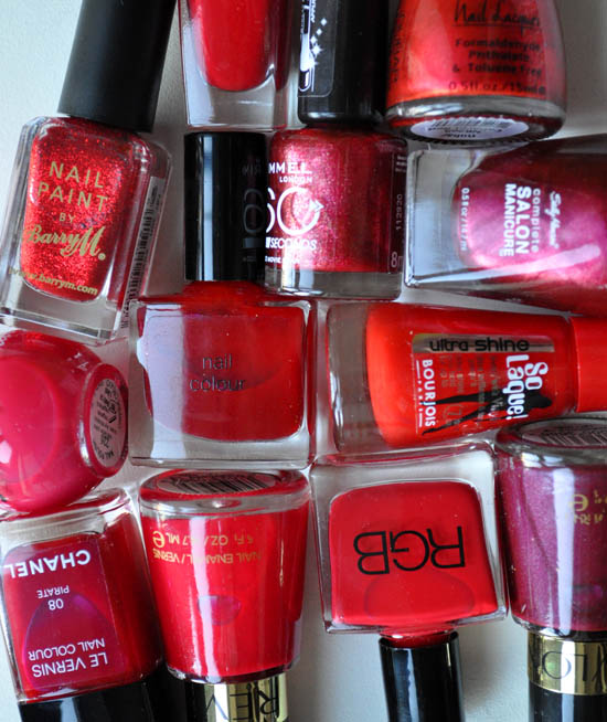 red nail polishes