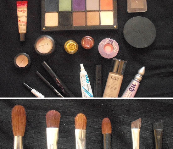 products and brushes used