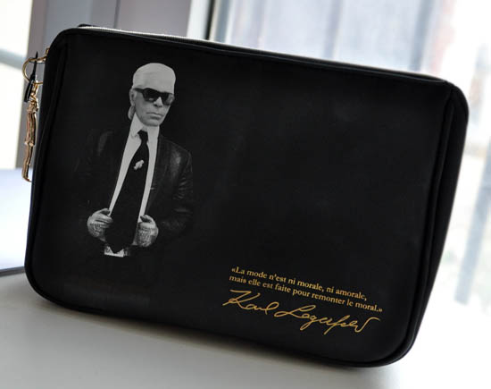 karl lagerfeld makeup bag