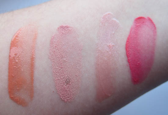 blusher swatches