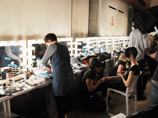 backstage at simone rocha