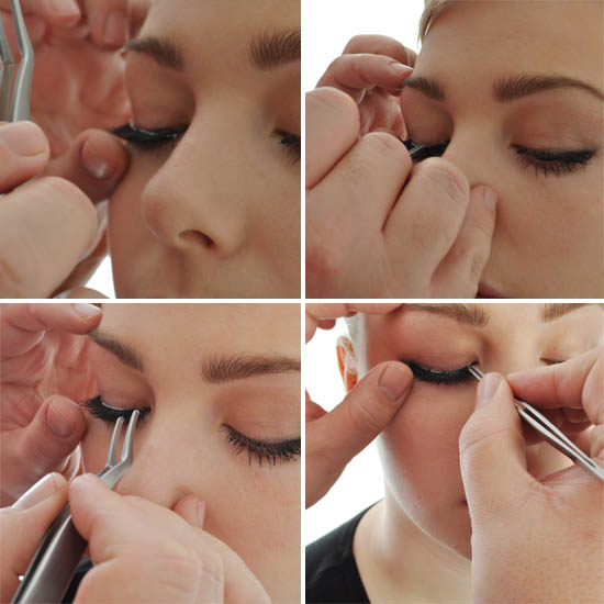 lashes tutorial - placement steps