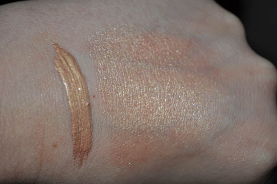 benefit sunbeam swatch with flash