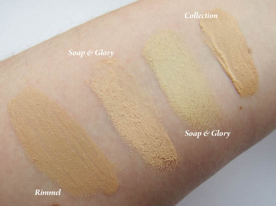 concealer swatches