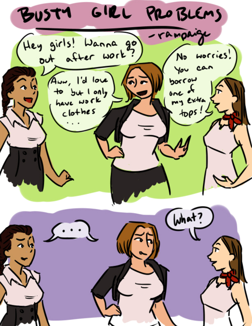 Eyes up here pal. Busty Girl Comics: can you relate