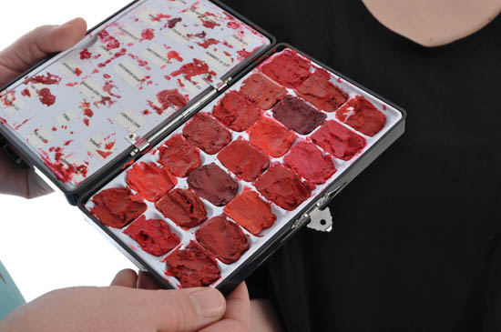 Leonard Daly's red lipstick palette