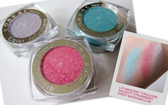 L'Oreal Miss Candy Collection Colour Infallible Eyeshadows
