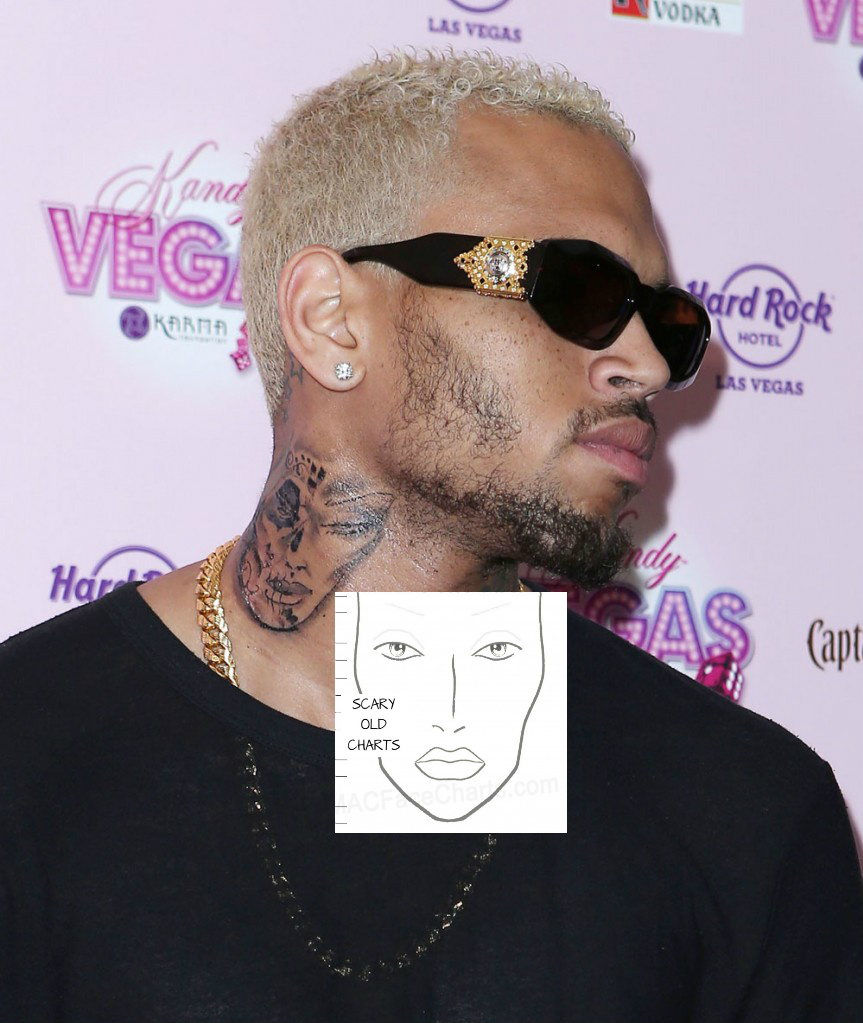 Did Chris Brown Use A Mac Face Chart To Inspire His New Tatt Yep He Did Beaut Ie