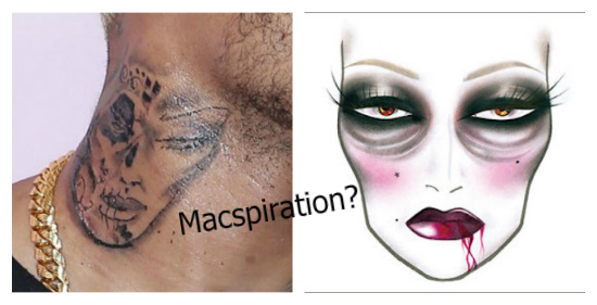 Did Chris Brown Use A Mac Face Chart To Inspire His New Tatt Yep He Did Beaut Ie