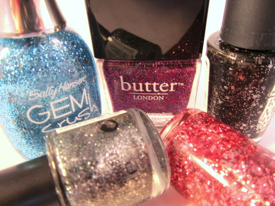 glitter nail polish christmas 2012