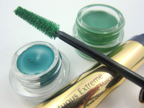 Estee Lauder Extreme Emerald Shadow Paint, Gel Liner, Mascara