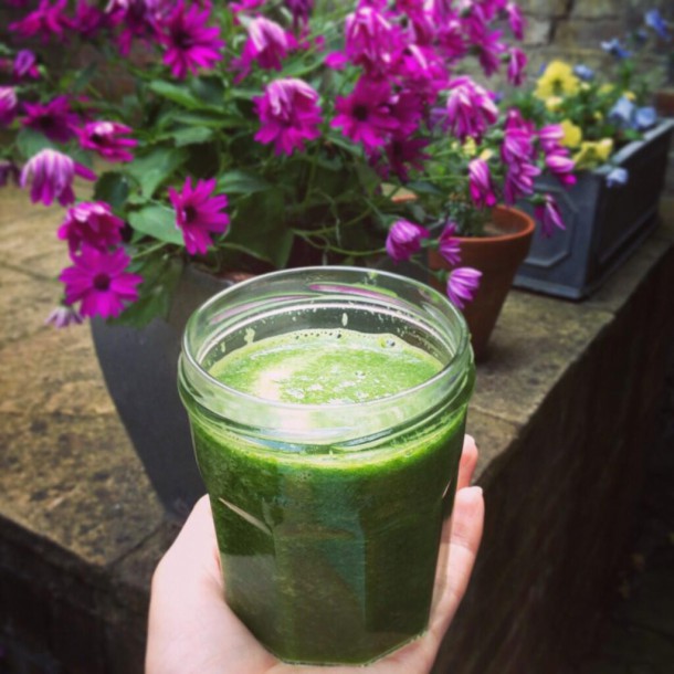 glowing green smoothie