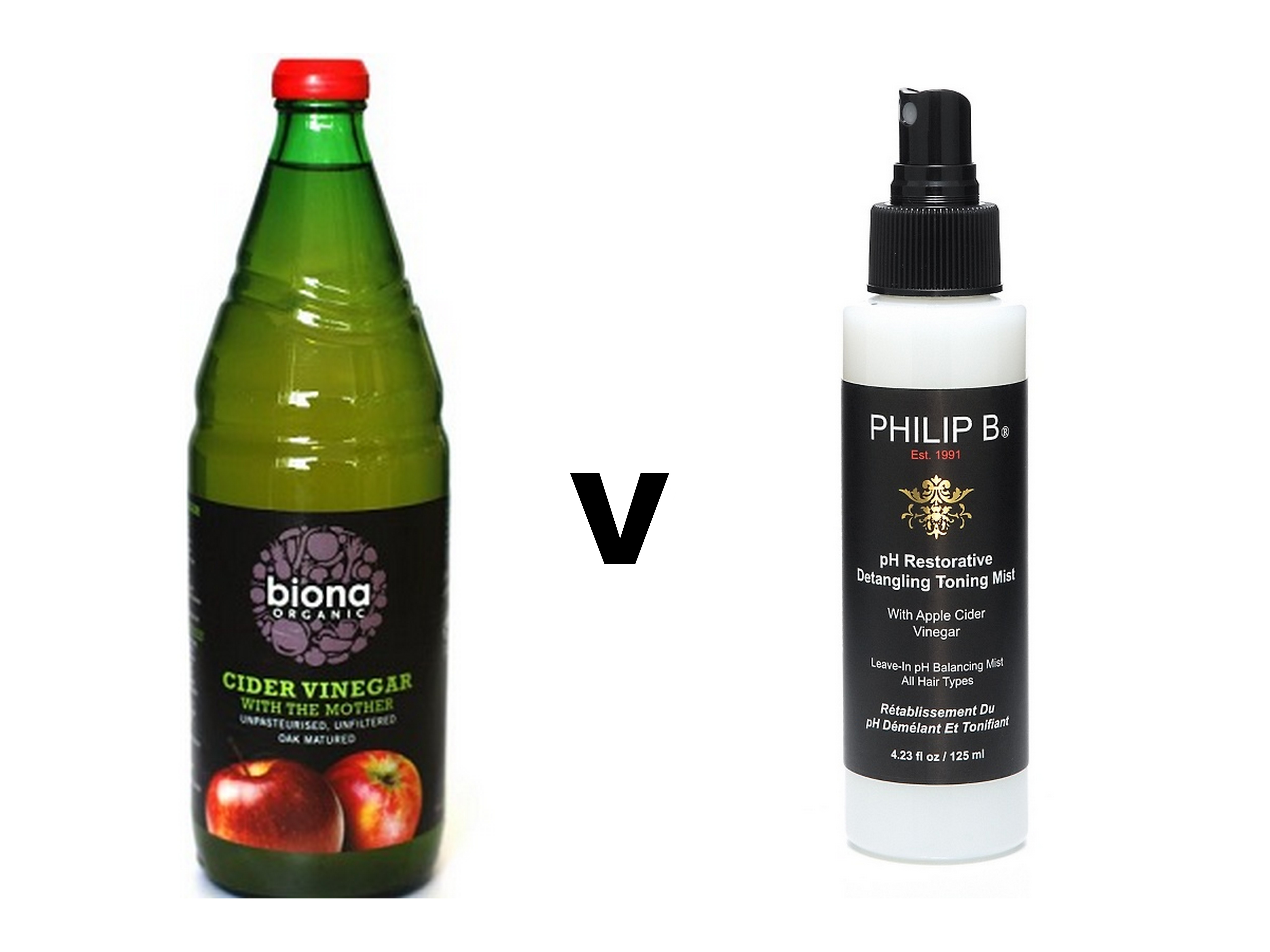 Detangling Hair Rinses Apple Cider Vinegar Vs Philip B PH