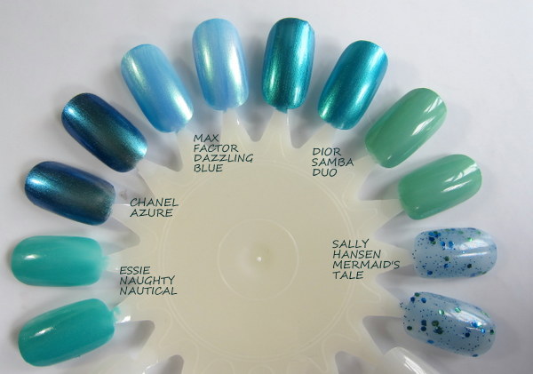 mermaid nails swatches