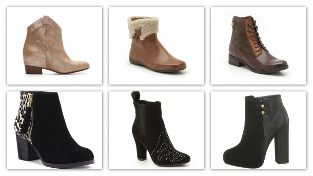 CLOCKWISE LEFT TO RIGHT: Zara €99 | Clarks | Clarks | Penneys from September €22 | Clarks | Dune €120