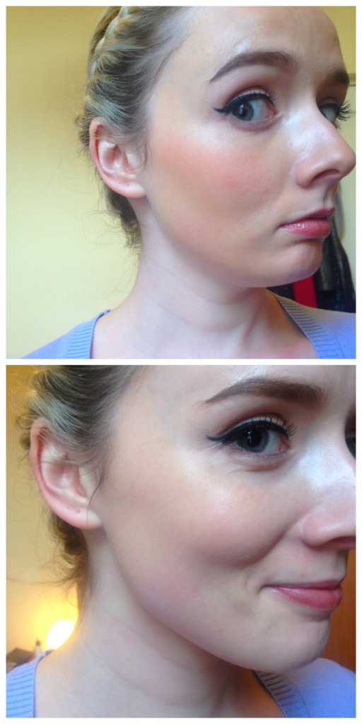 Top: Foundation and Powder Oopma Loompa Bottom: Reapplied Foundation