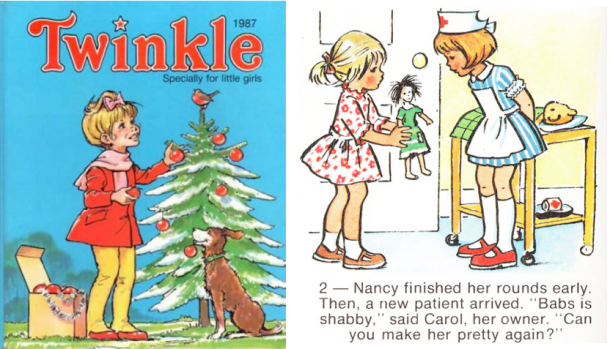 Twinkle Annual 1987 and the beloved Nurse Nancy (Images courtesy of Comicvine, Uk Comics)