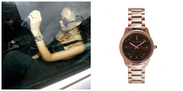 Left: Victoria Beckham; Right, Ted Baker watch from Weirs Dublin, €249