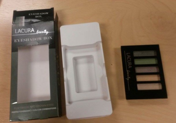 Lacura Eyeshadow Box and packaging