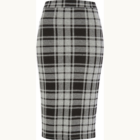 Grey check pencil skirt €29