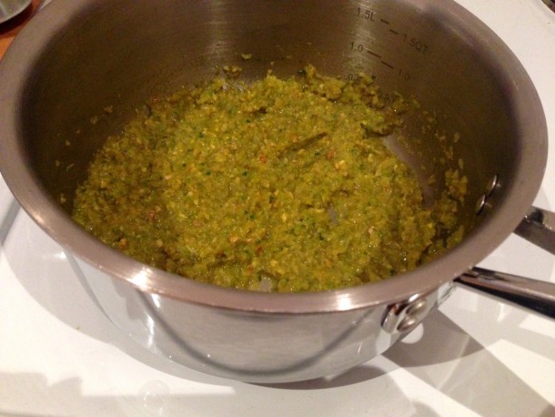 3. Frying the curry paste