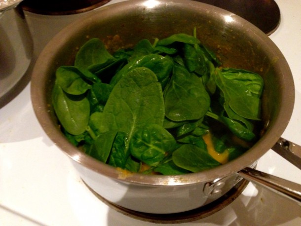 9. Add Spinach