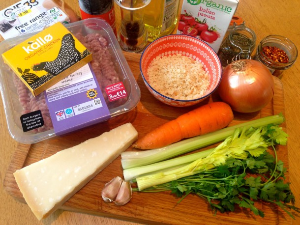 1. Turkey Meatball ingredients