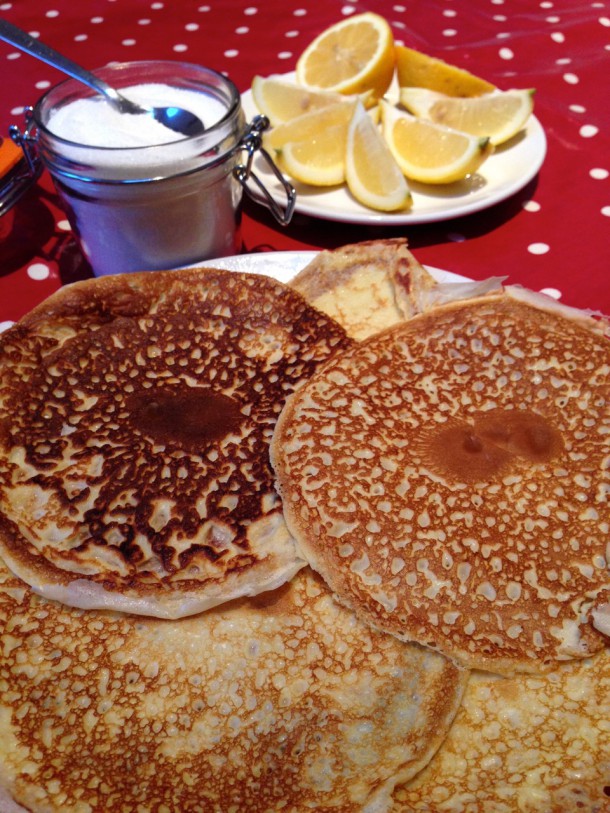 Pancakes close up