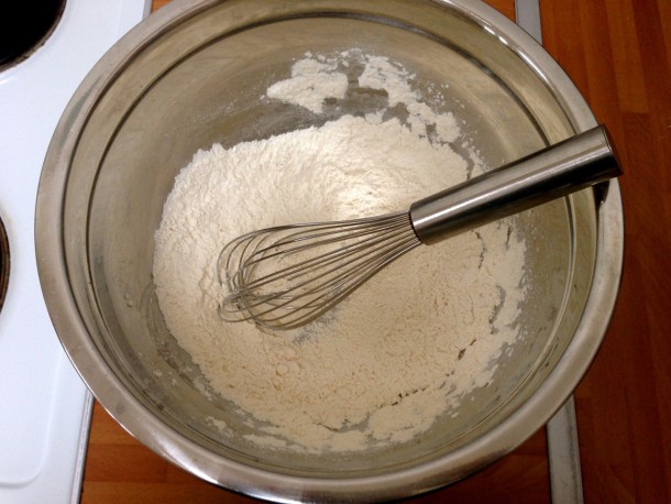 Whisk flour & salt
