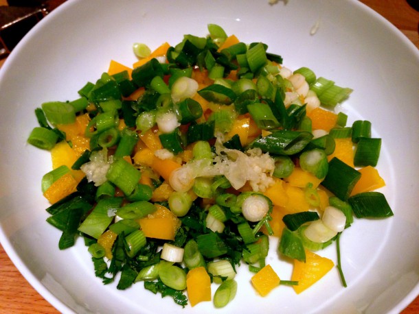 4. Chopped veg in bowl