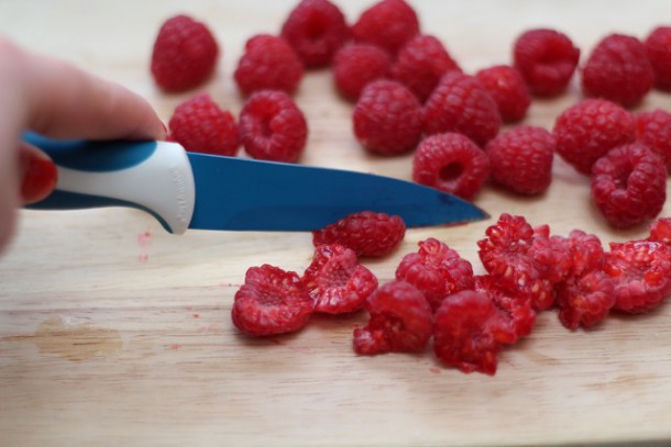 Chopped raspberries