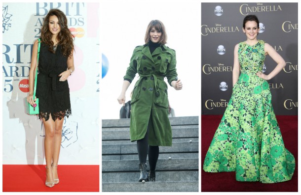 celebrities wearing green