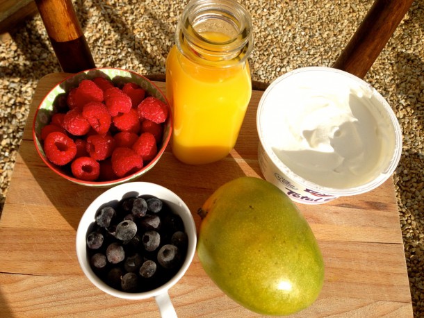 1. smoothie ingredients