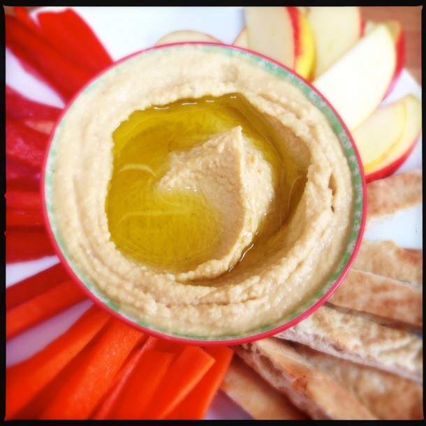 12. Hummus platter close up